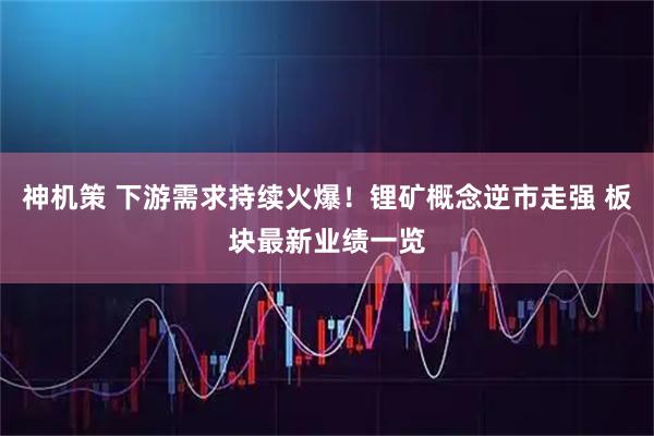 神机策 下游需求持续火爆！锂矿概念逆市走强 板块最新业绩一览